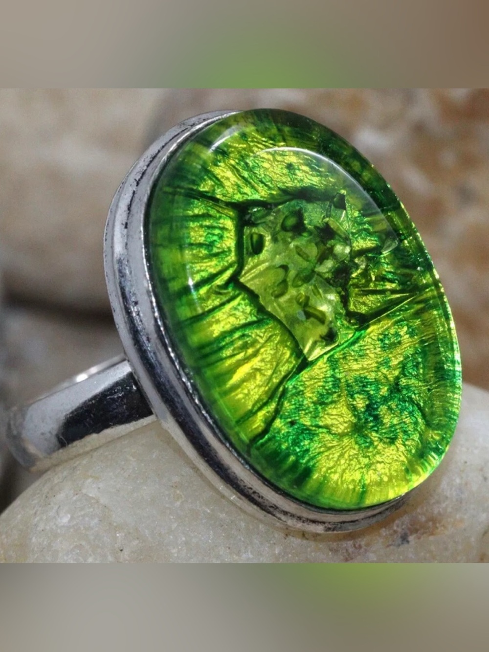 Dichroic Roman Glass Ring